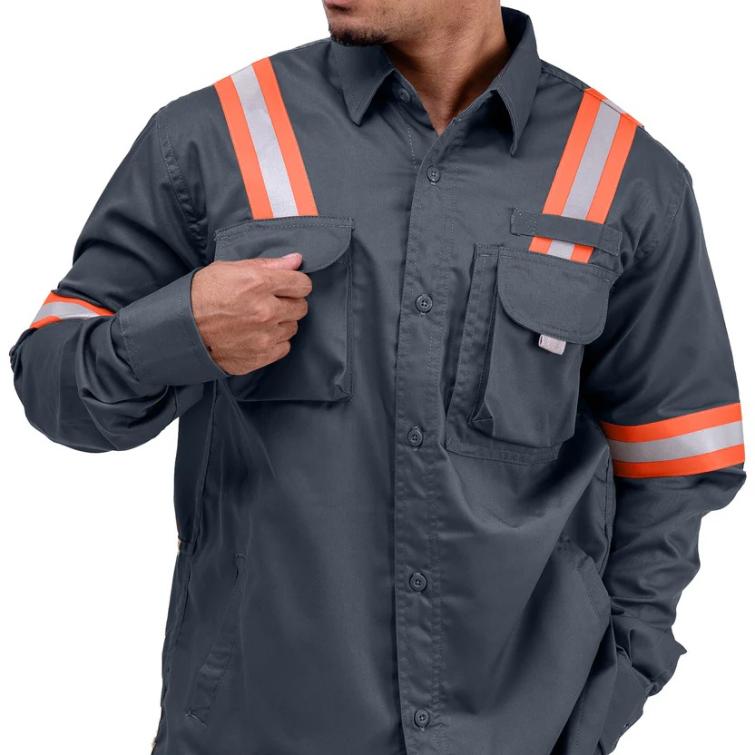 LOGGING CHARCOAL - Safety Reflector Fieldshirt