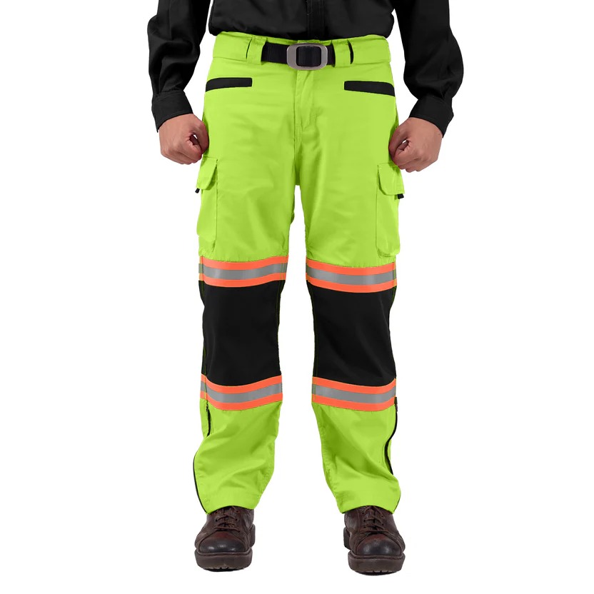 RIDGE GREEN - Reflector Workpants Hi-Vis Series