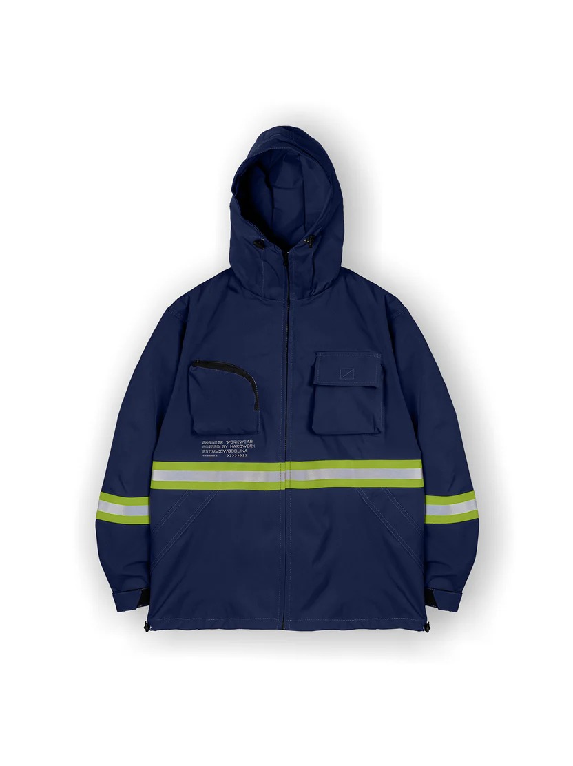STRAIN NAVY - Reflector Jacket Water Repellent