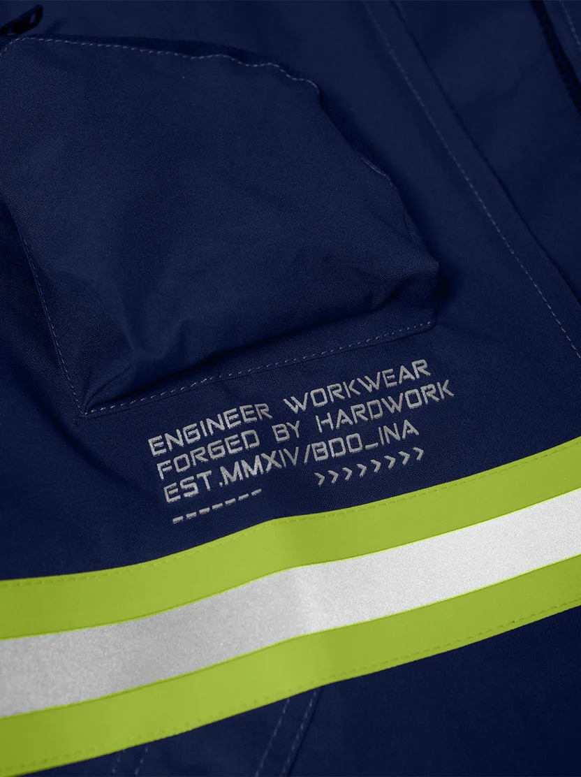 STRAIN NAVY - Reflector Jacket Water Repellent