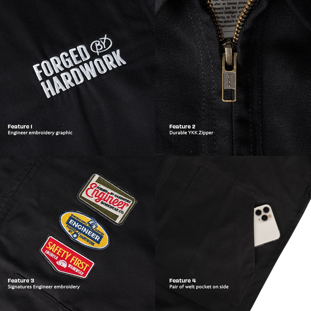FREIGHT BLACK - Casual Workjacket