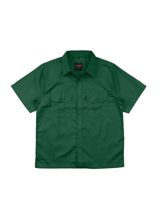 Image of BASIC GREEN - Workshirt Basic Regular Short Sleeve