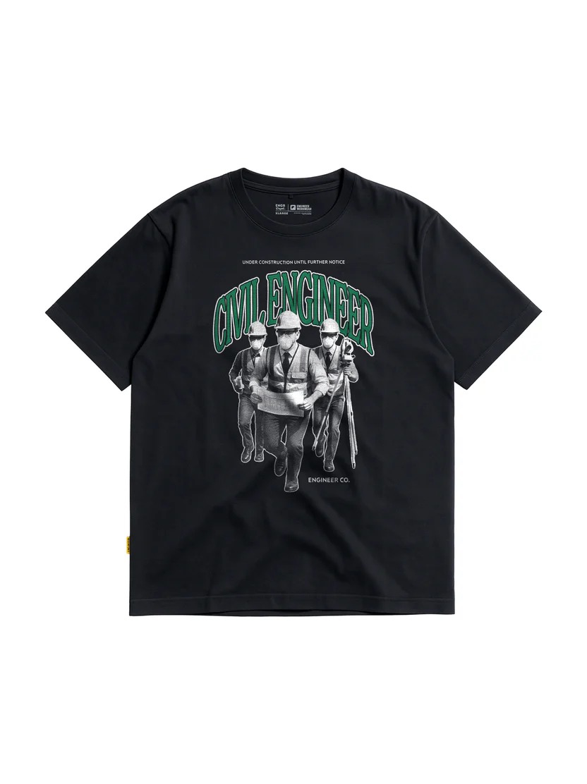 Ferro Engr Dept Series Black Civil Tshirt