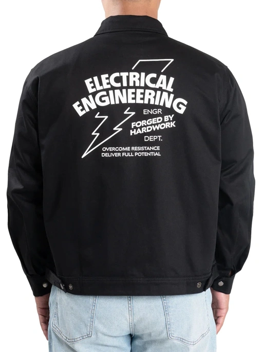 Image of Stator Engr Dept Series Black Electrical Workjacket