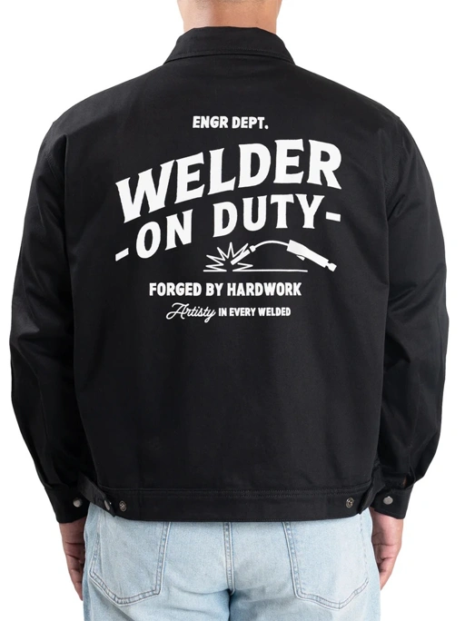 Image of Brazing - Engr Dept Series Black Welder Workjacket