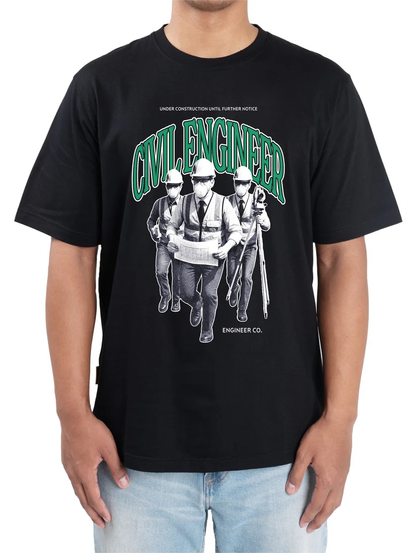 Ferro Engr Dept Series Black Civil Tshirt