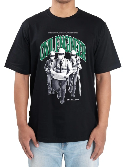 Image of Ferro Engr Dept Series Black Civil Tshirt