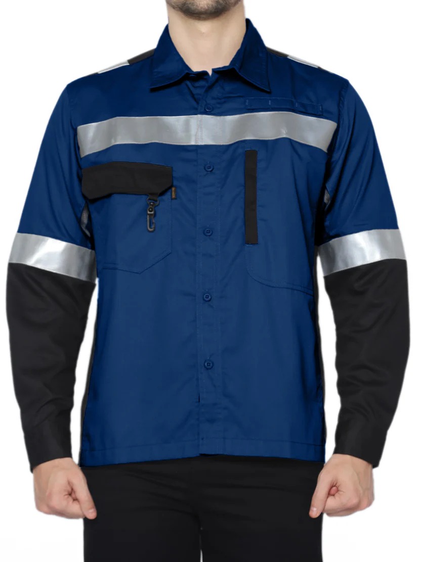 ERBIUM BLUE - Safety Reflector Fieldshirt