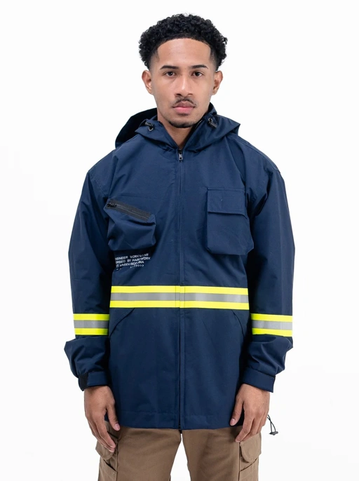 Image of STRAIN NAVY - Reflector Jacket Water Repellent