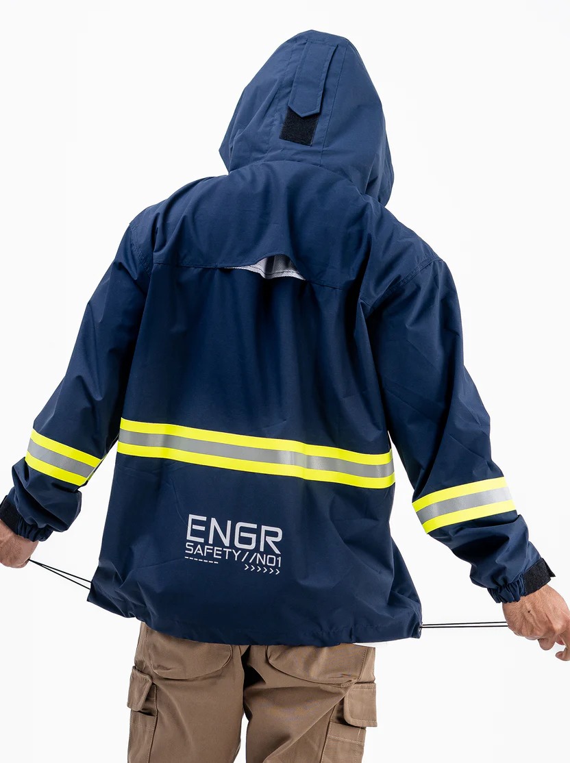 STRAIN NAVY - Reflector Jacket Water Repellent