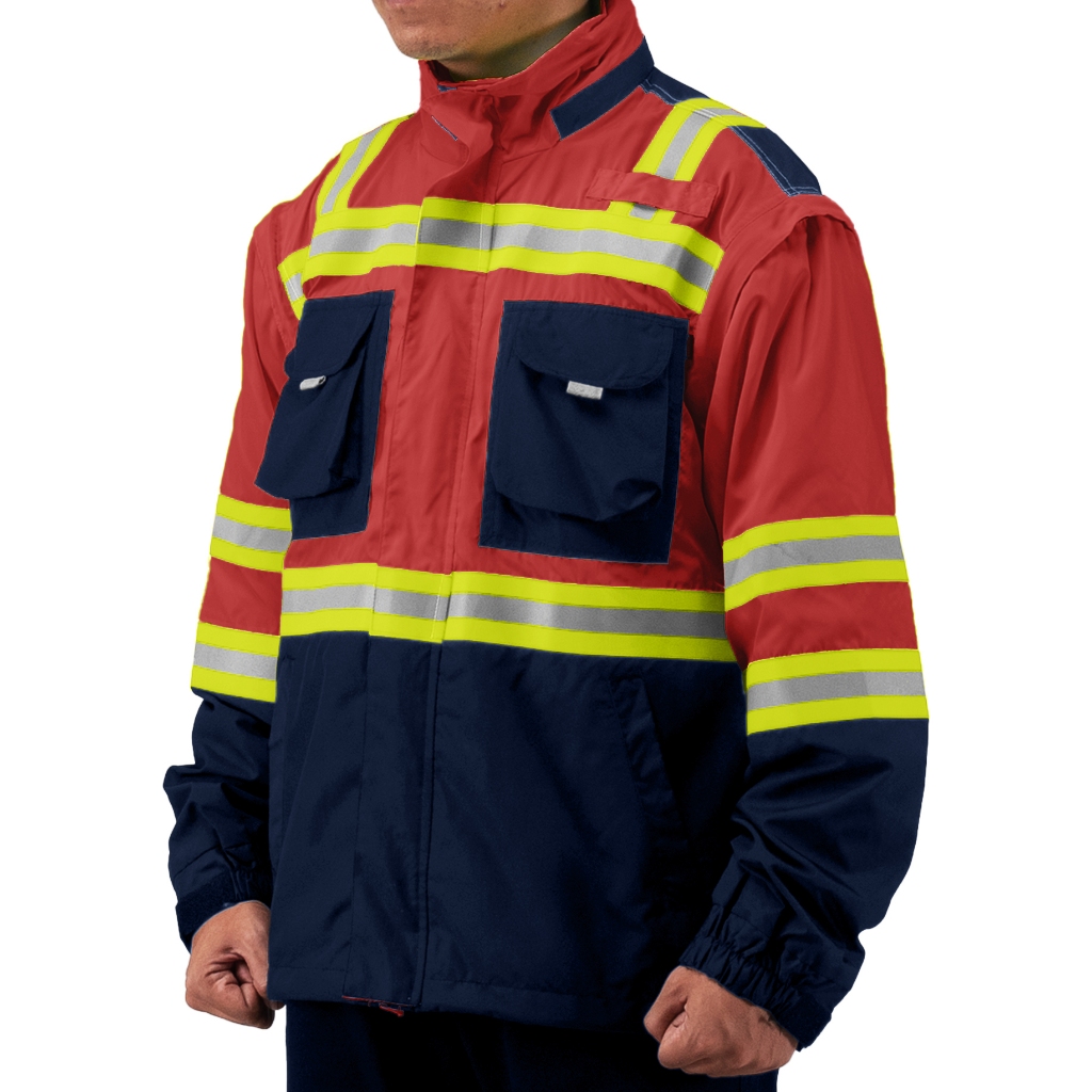 Engineer Workwear - Jacket Keselamatan Kerja High Visibility Webber Series Red