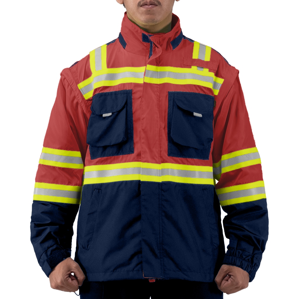 Engineer Workwear - Jacket Keselamatan Kerja High Visibility Webber Series Red