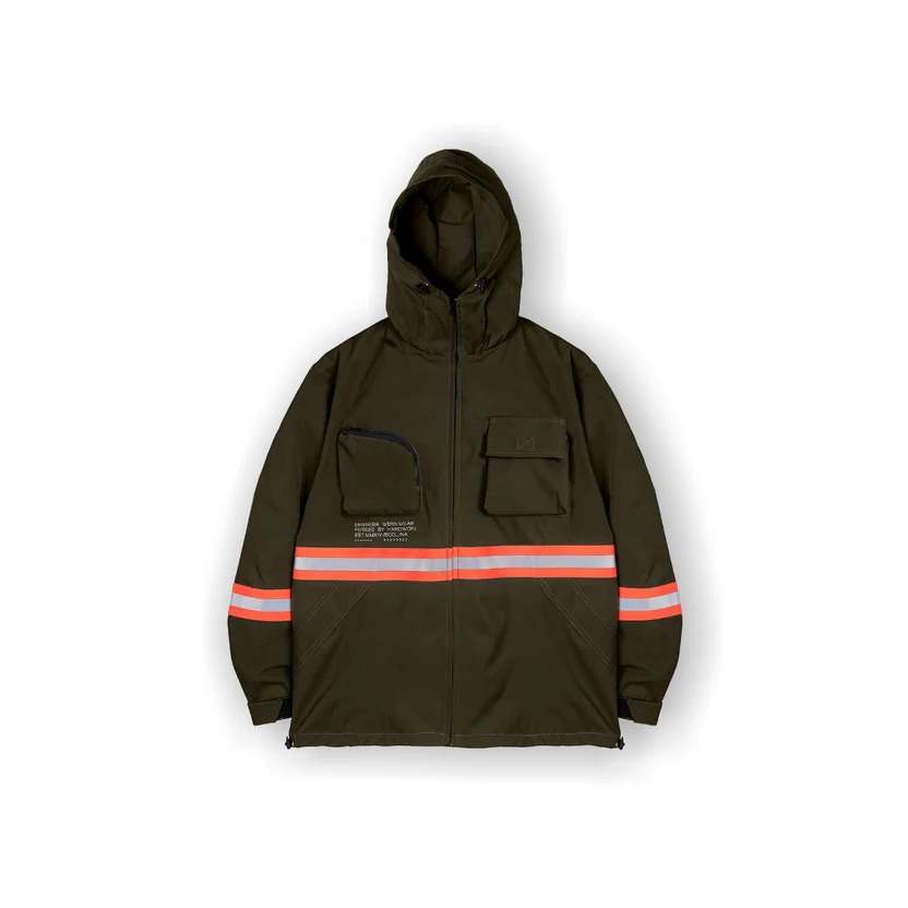 Strain Olive Reflector Jacket/ Jacket Water Repellent Rain Defender