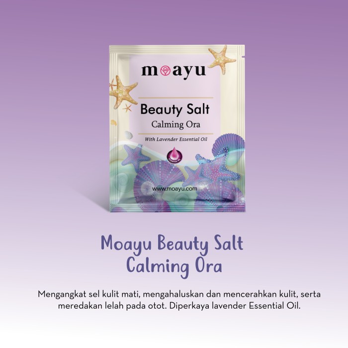 MOAYU Beauty Salt Relaxing Ora Lavender 50gr, Garam Rendam Kaki & Tubuh, Membantu Relaksasi Tubuh & Pikiran, Melembapkan & Melembutkan Kulit