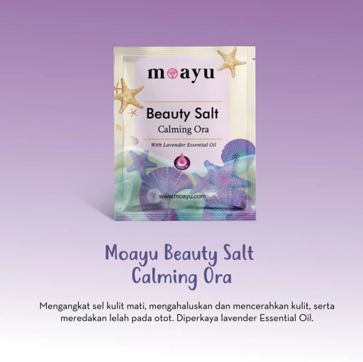 MOAYU Beauty Salt Relaxing Ora Lavender 50gr, Garam Rendam Kaki & Tubuh, Membantu Relaksasi Tubuh & Pikiran, Melembapkan & Melembutkan Kulit