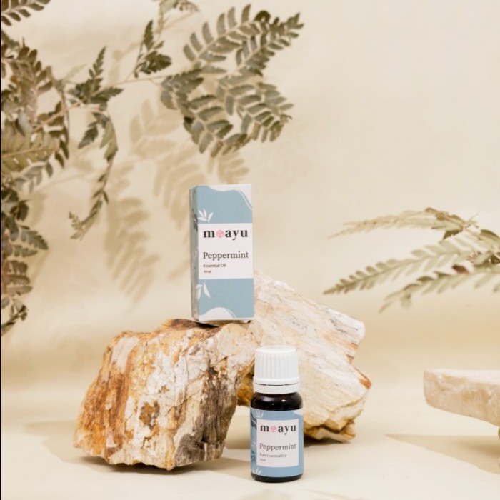 MOAYU Pure Essential Oil Peppermint 10 ml, Aromaterapi, Pengharum Ruangan, Pembersih Udara & Tambahan Hair Treatment