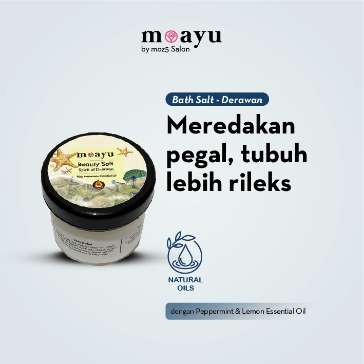 MOAYU Beauty Salt Spirit of Derawan Peppermint 150gr, Garam Rendam Kaki & Tubuh , Meredakan Pegal, Membantu Relaksasi, Menyegarkan & Melembutkan Kulit