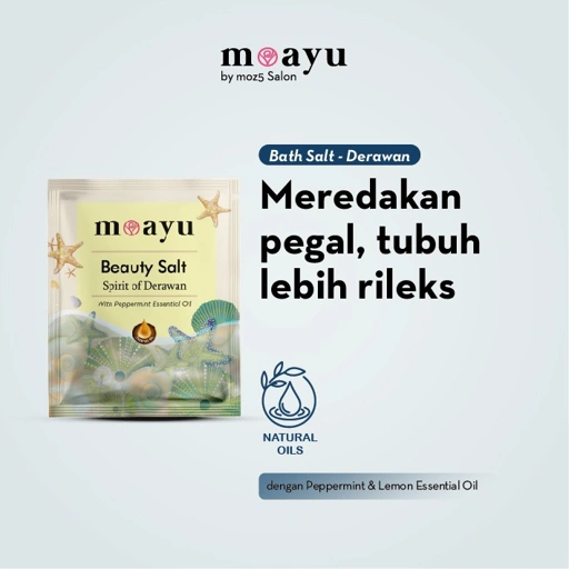 MOAYU Beauty Salt Spirit of Derawan Peppermint 50gr, Garam Rendam Kaki & Tubuh , Meredakan Pegal, Membantu Relaksasi, Menyegarkan & Melembutkan Kulit
