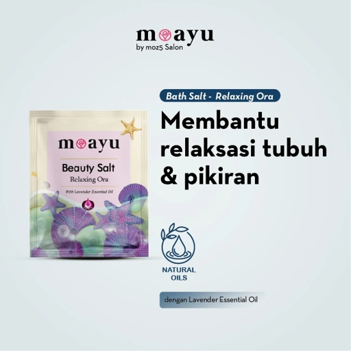 MOAYU Beauty Salt Relaxing Ora Lavender 50gr, Garam Rendam Kaki & Tubuh, Membantu Relaksasi Tubuh & Pikiran, Melembapkan & Melembutkan Kulit