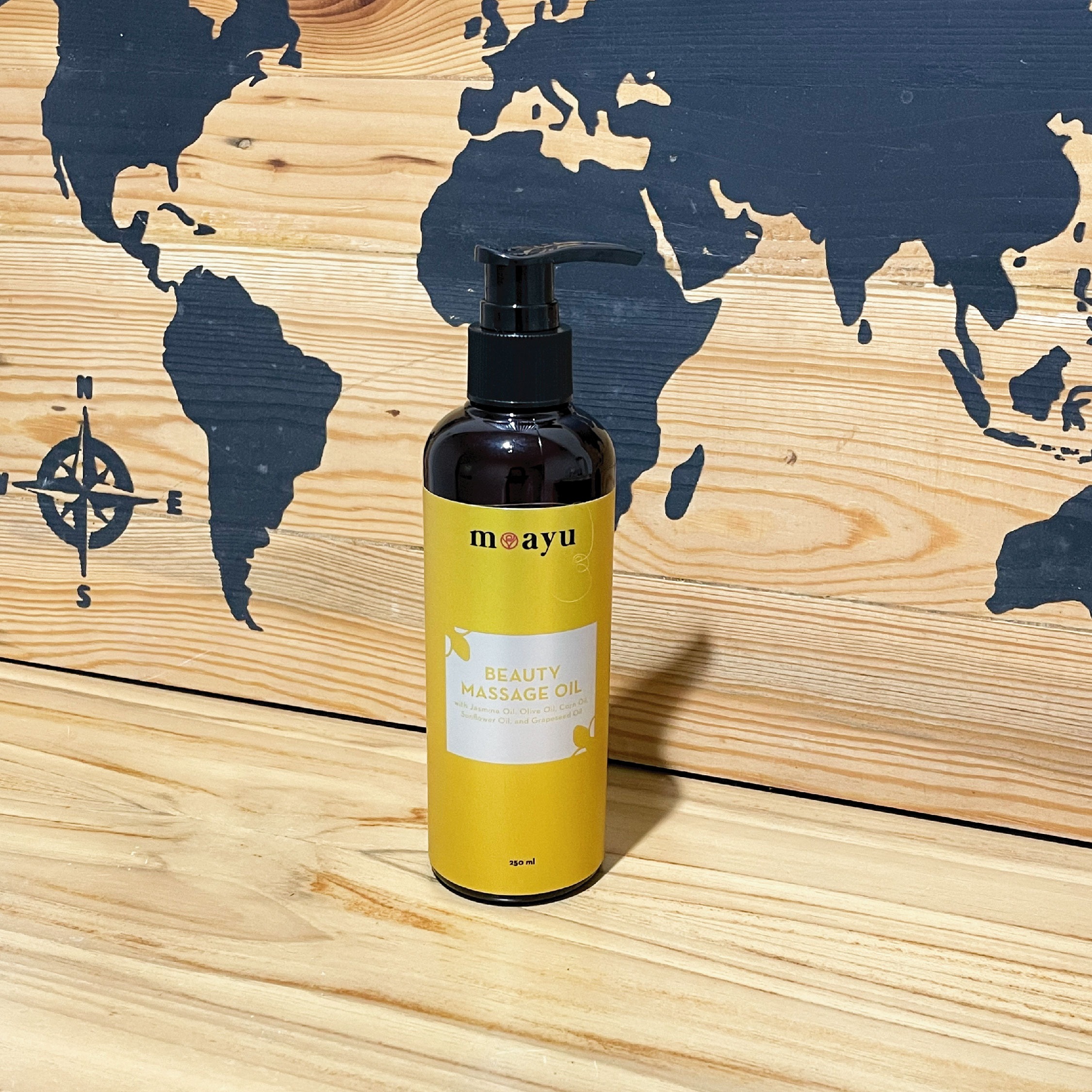 MOAYU Beauty Oil Jasmine with Grape Seed Oil 250ml - Body Oil & Minyak Pijat untuk Melembapkan Kulit
