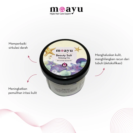 MOAYU Beauty Salt Relaxing Ora Lavender 150gr, Garam Rendam Kaki & Tubuh, Membantu Relaksasi Tubuh & Pikiran, Melembapkan & Melembutkan Kulit