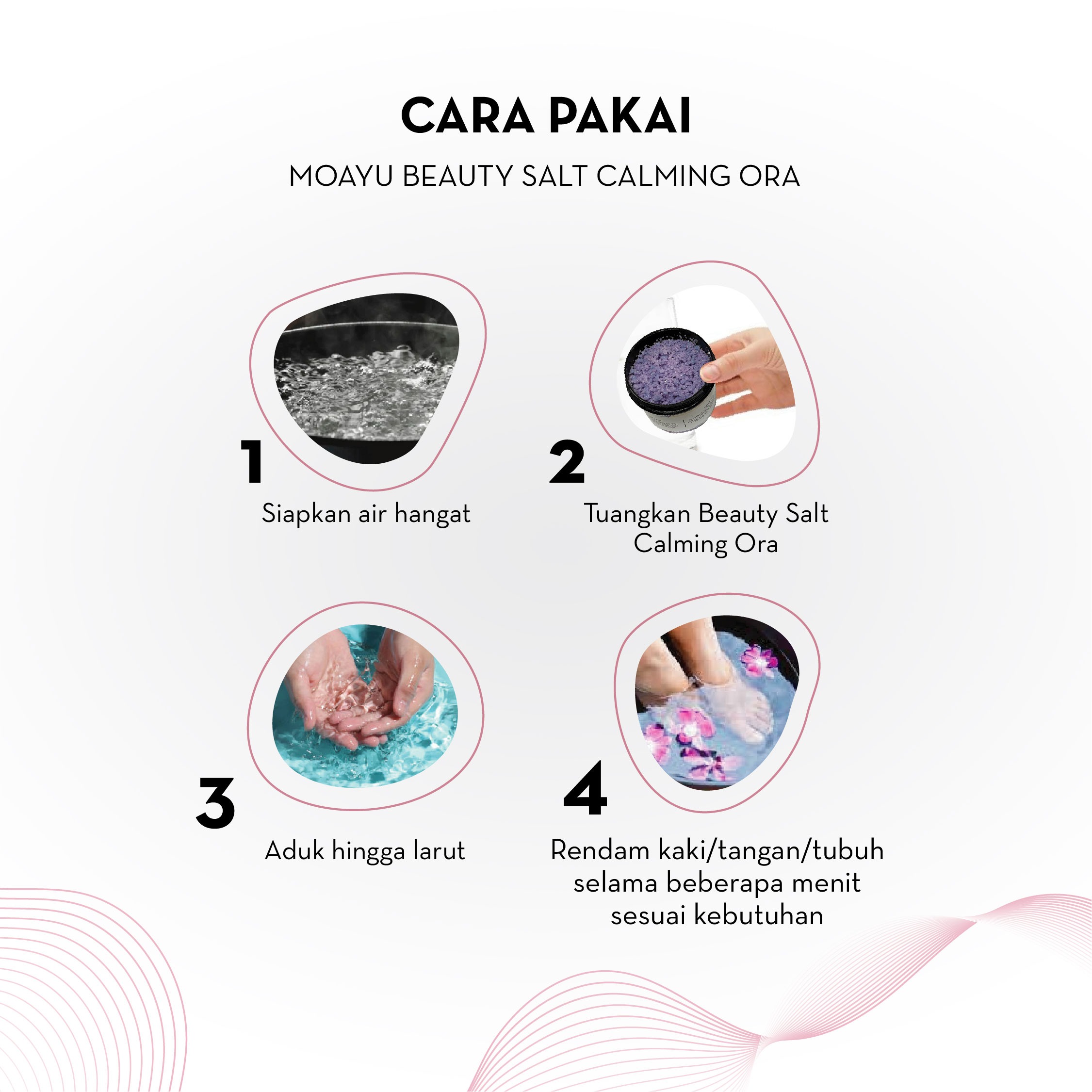 MOAYU Beauty Salt Relaxing Ora Lavender 150gr, Garam Rendam Kaki & Tubuh, Membantu Relaksasi Tubuh & Pikiran, Melembapkan & Melembutkan Kulit