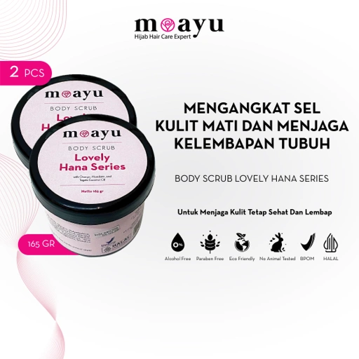 Image of [2PCS] Moayu Lovely Hana Series Body Scrub 165gr - Scrub Tubuh
