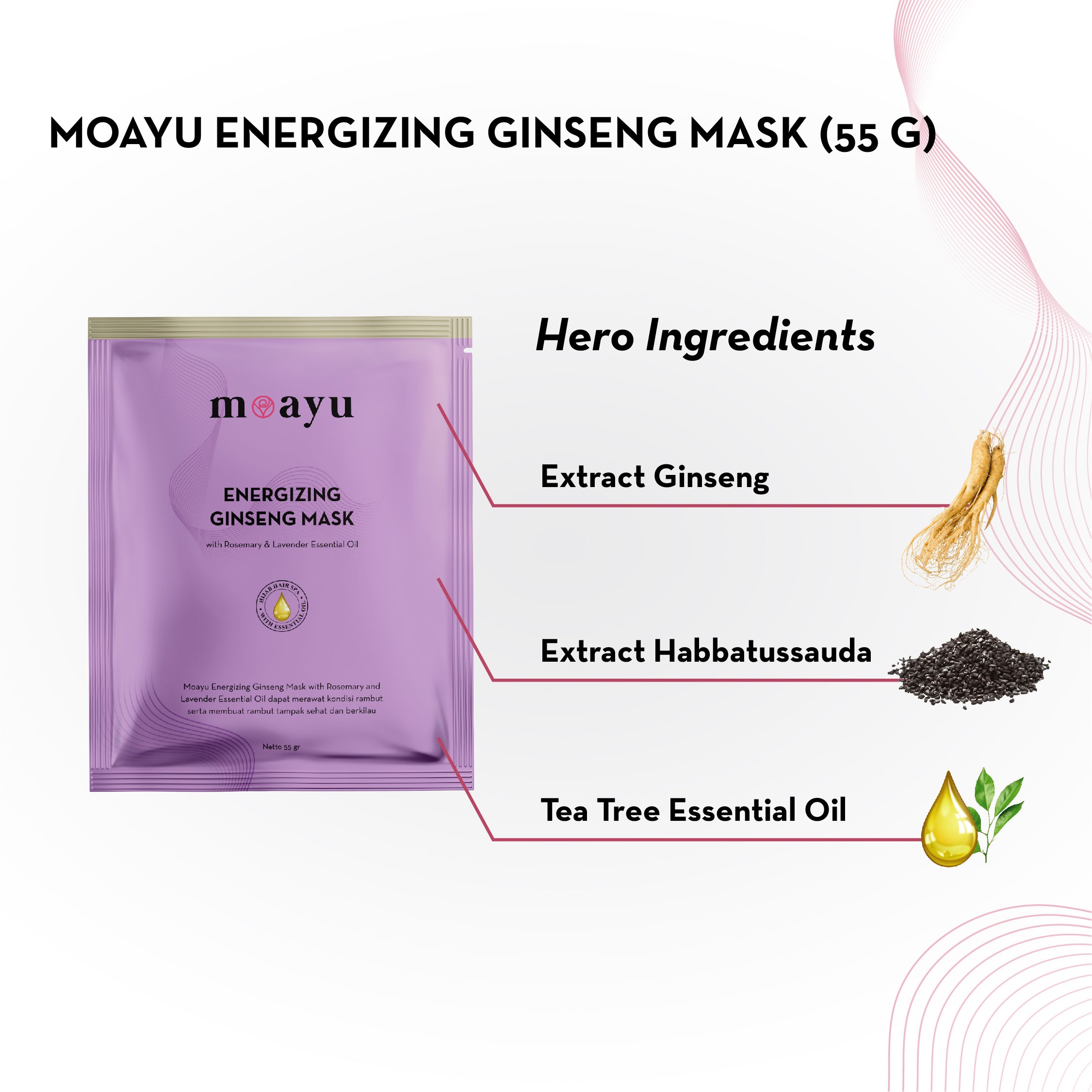 MoAyu Hair Mask gingseng 55gr