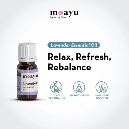 MOAYU Pure Essential Oil Lavender 10 ml, Aromaterapi, Pengharum Ruangan, Pembersih Udara & Tambahan Hair Treatment