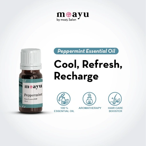 MOAYU Pure Essential Oil Peppermint 10 ml, Aromaterapi, Pengharum Ruangan, Pembersih Udara & Tambahan Hair Treatment