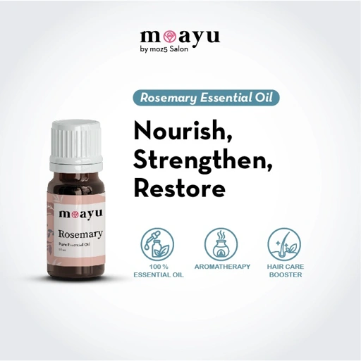 MOAYU Pure Essential Oil Rosemary 10 ml, Aromaterapi, Pengharum Ruangan, Pembersih Udara & Tambahan Hair Treatment