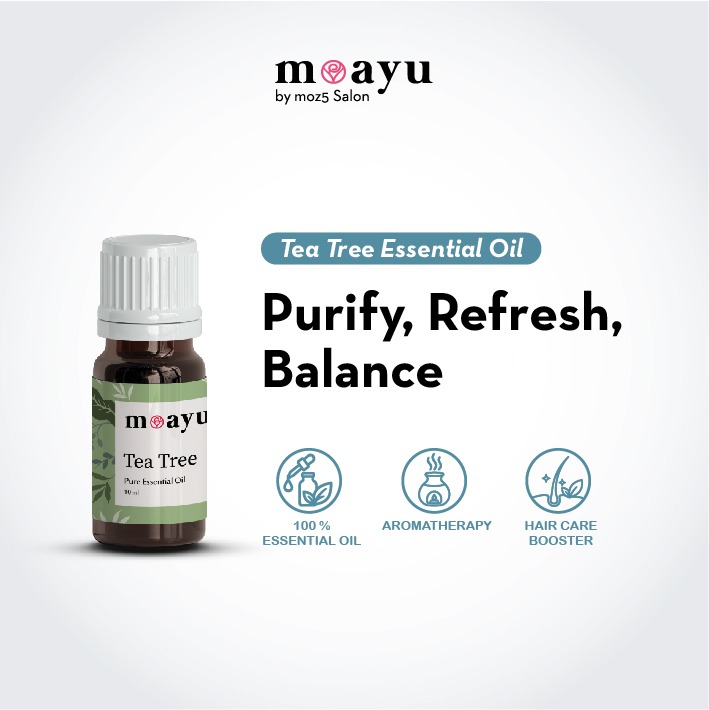 MOAYU Pure Essential Oil Tea Tree 10ml, Aromaterapi, Pengharum Ruangan, Pembersih Udara & Tambahan Hair Treatment