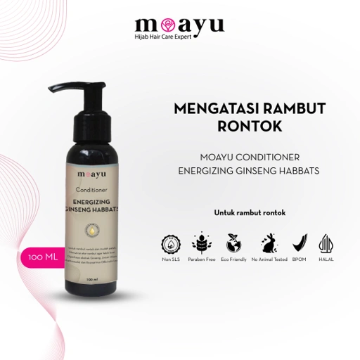 Image of Conditioner Energizing Ginseng Habbats by MOAYU - Conditioner rambut rontok