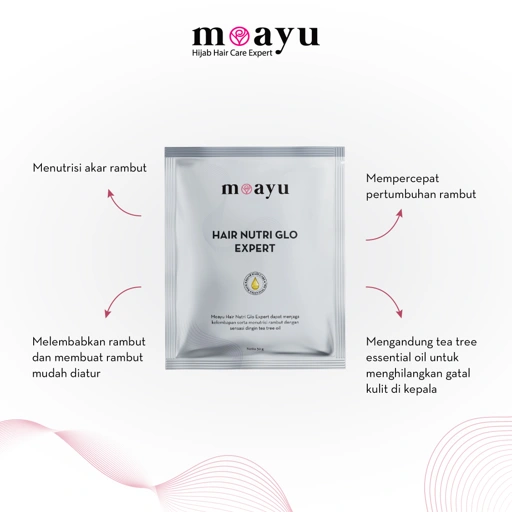 Hair Nutri Glo Expert 30 gr by Moayu - Masker Rambut Menutrisi Rambut Gatal dan Kering