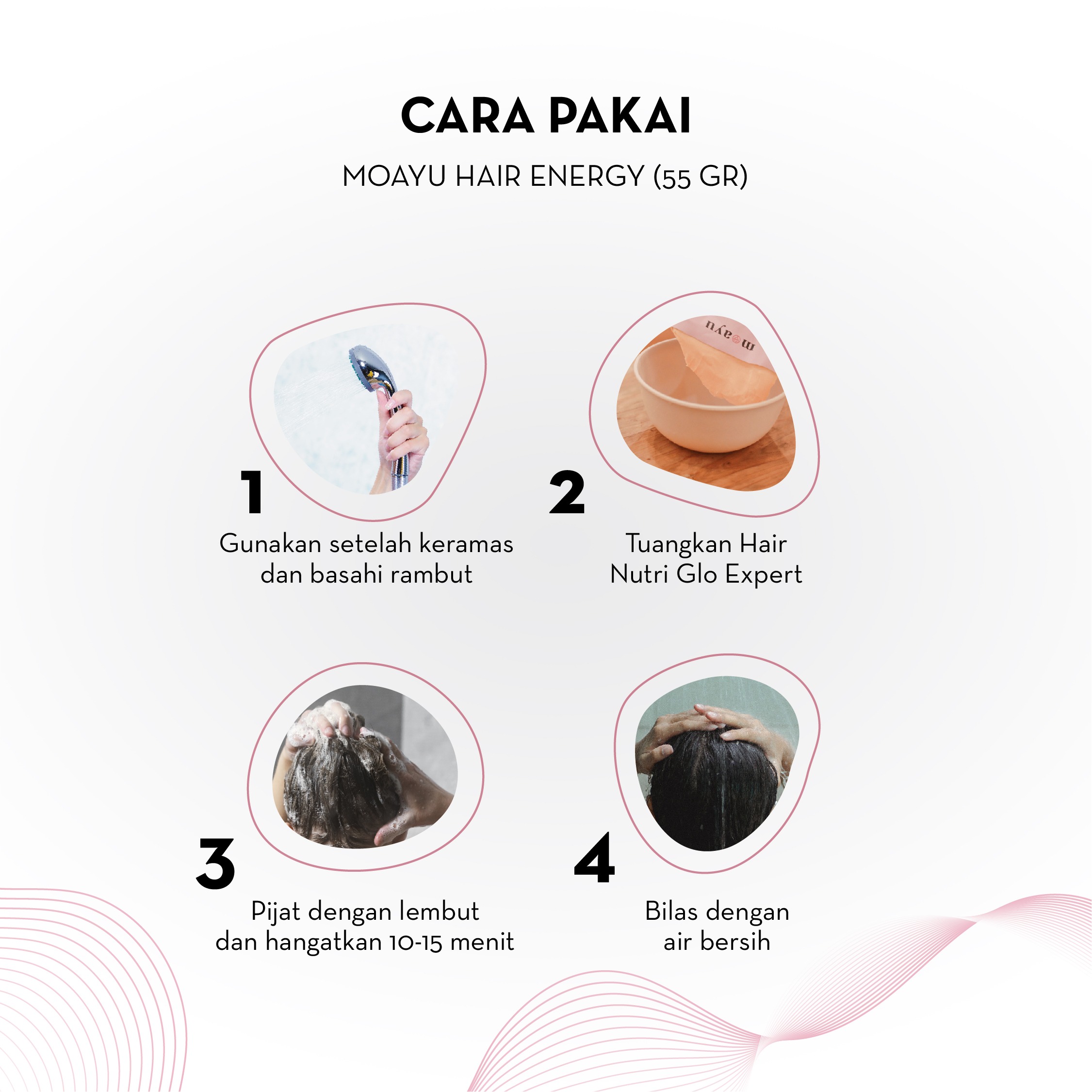 Hair Nutri Glo Expert 30 gr by Moayu - Masker Rambut Menutrisi Rambut Gatal dan Kering