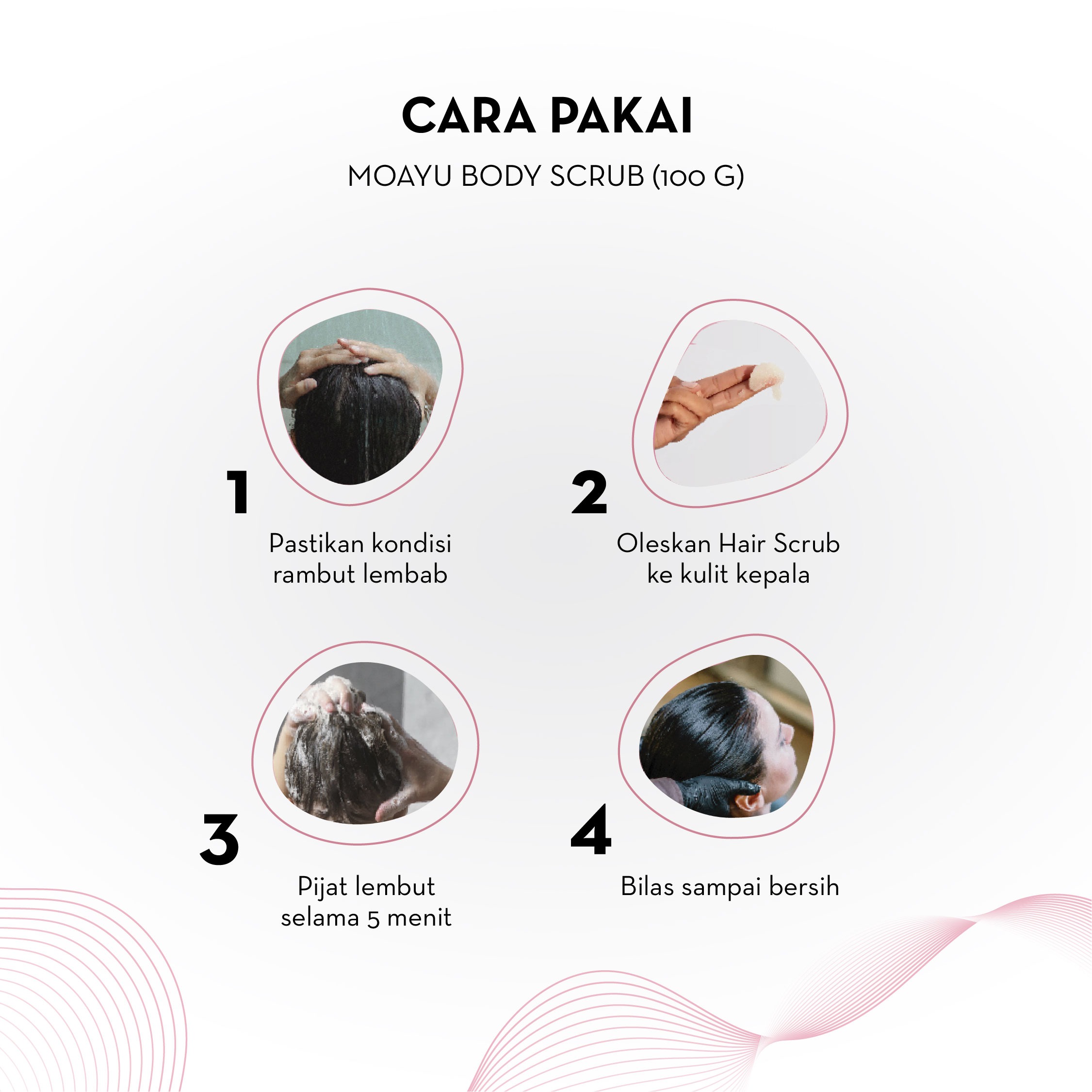 MOAYU Hair Scrub 100gr, Scalp Scrub Deep Cleansing, Scrub Kulit Kepala untuk Rambut Berminyak, Ketombe & Gatal, Rambut Berhijab