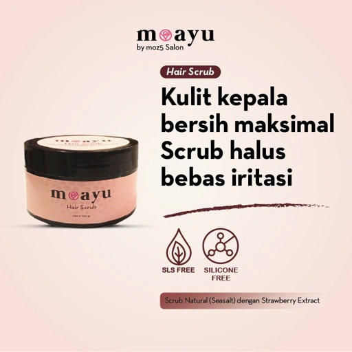 MOAYU Hair Scrub 100gr, Scalp Scrub Deep Cleansing, Scrub Kulit Kepala untuk Rambut Berminyak, Ketombe & Gatal, Rambut Berhijab