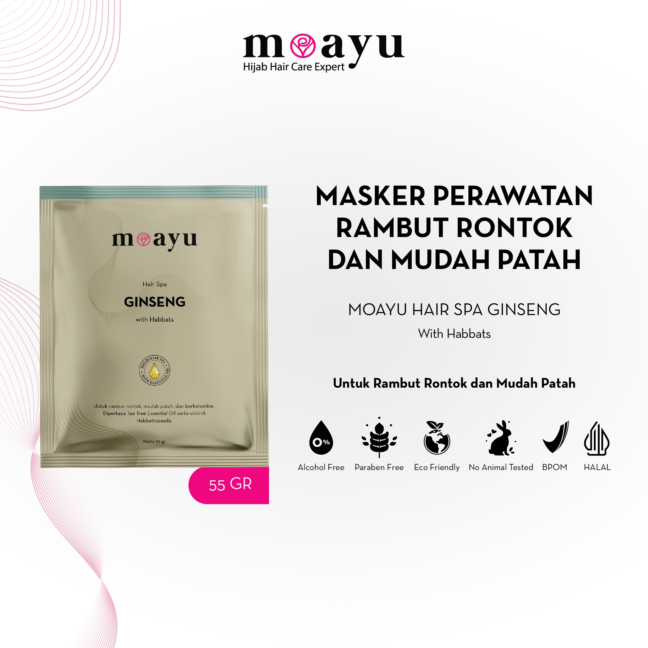 MoAyu Hair Spa Gingseng - 55 gr