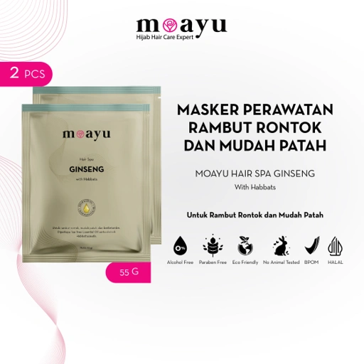 Image of [2 pcs] Moayu Energizing Ginseng Habbats Hair Spa 55 gr