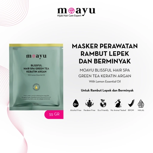 Image of Moayu Blissful Green Tea with Keratin Argan Hair Spa 55 gr