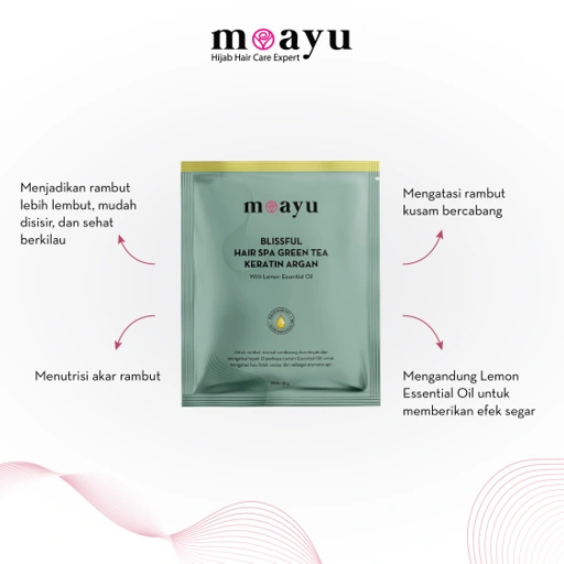 [2 pcs] Moayu Blissful Green Tea Hair Spa 55 g - Masker Rambut