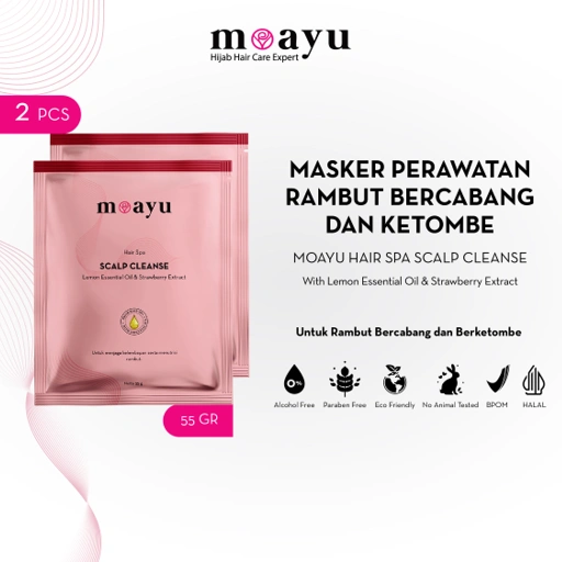 Image of [2 pcs] Hair Spa Scalp Cleanse 55gr by MOAYU - Menutrisi, Melembabkan, Mengurangi ketombe dan gatal