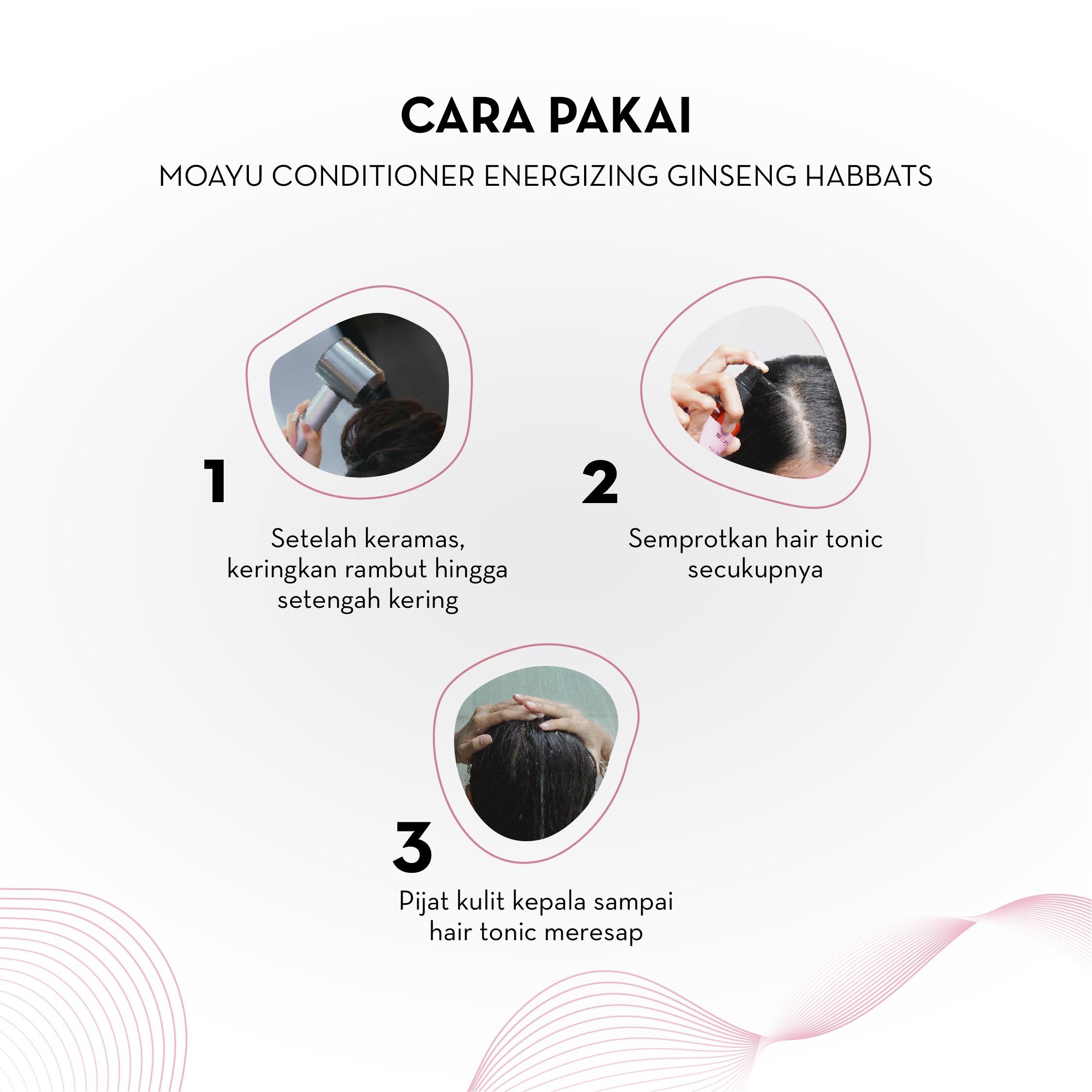 MOAYU Hair Tonic Energizing Ginseng with Habbats 250ml, Hair Tonic Anti Rontok, Menguatkan Akar Rambut, Scalp Care Rambut Berhijab, Rambut Lebih Tebal & Bervolume