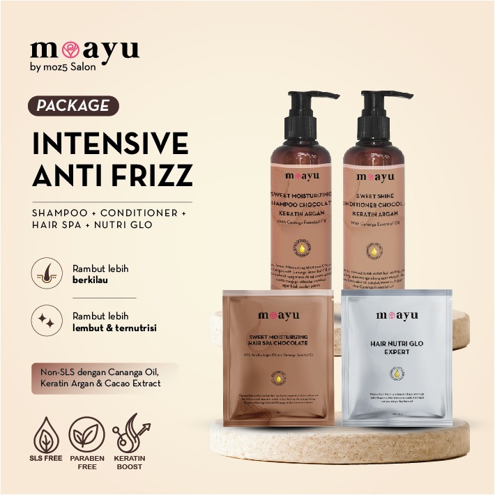 [BUNDLING] MOAYU Intensive Antri Frizz Package - Paket Lengkap Perawatan Rambut Berhijab, Kering, Rusak & Bercabang