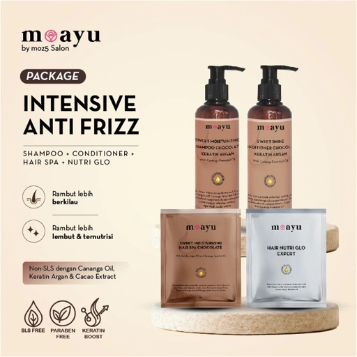 [BUNDLING] MOAYU Intensive Antri Frizz Package - Paket Lengkap Perawatan Rambut Berhijab, Kering, Rusak & Bercabang