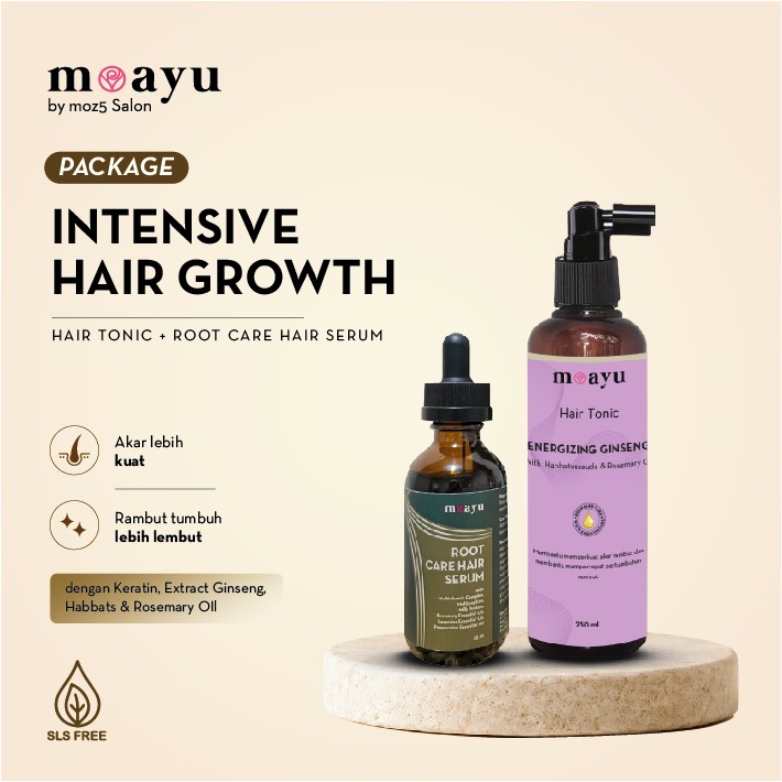 [BUNDLING] MOAYU Intensive Hair Growth Package, Paket Anti Rontok Rambut Berhijab, Membantu Mencegah & Mengurangi Kerontokan Rambut serta Merangsang Pertumbuhan Rambut