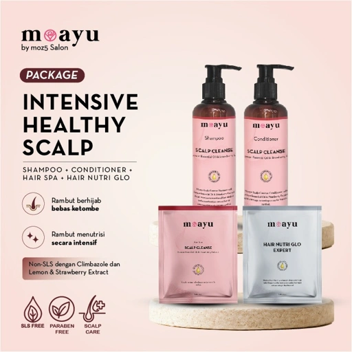 [BUNDLING] MOAYU Intensive Healthy Scalp Package - Paket Lengkap, Anti Ketombe Rambut Berhijab, Anti Gatal, Kulit Kepala Bersih & Sehat