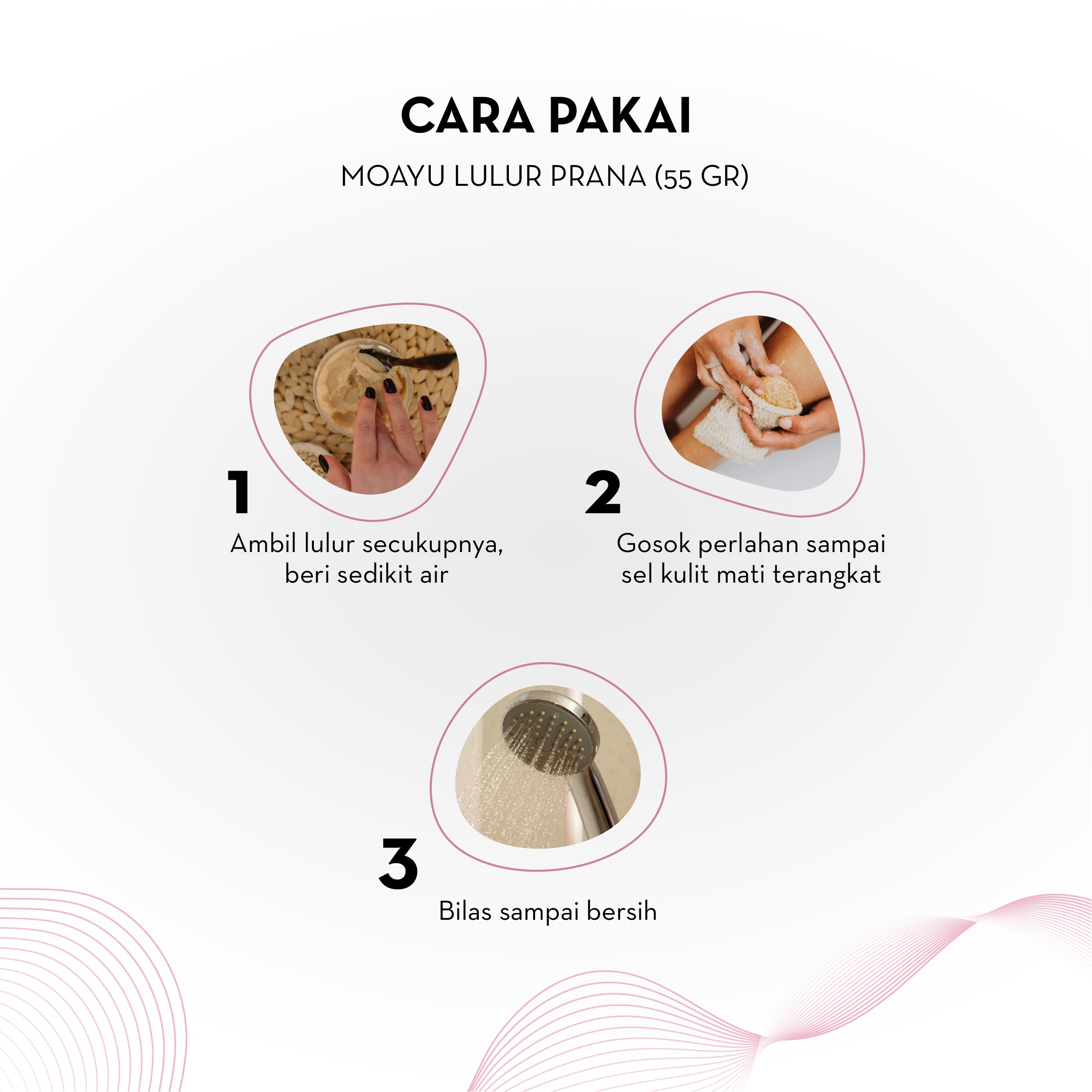 MOAYU Lulur Prana with Sandalwood & Eucalyptus Essential Oil 55 gr, Lulur Herbal, Mengeksfoliasi kulit, bantu redakan pegal, Menghaluskan & Menyegarkan Kulit
