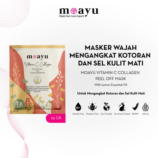 Image of Moayu Vitamin C Collagen Peel Off Mask 25gr - Perawatan Wajah Mencerahkan dan Mengangkat Sel Kulit Mati