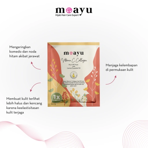 Image of Moayu Vitamin C Collagen Peel Off Mask 25gr - Perawatan Wajah Mencerahkan dan Mengangkat Sel Kulit Mati